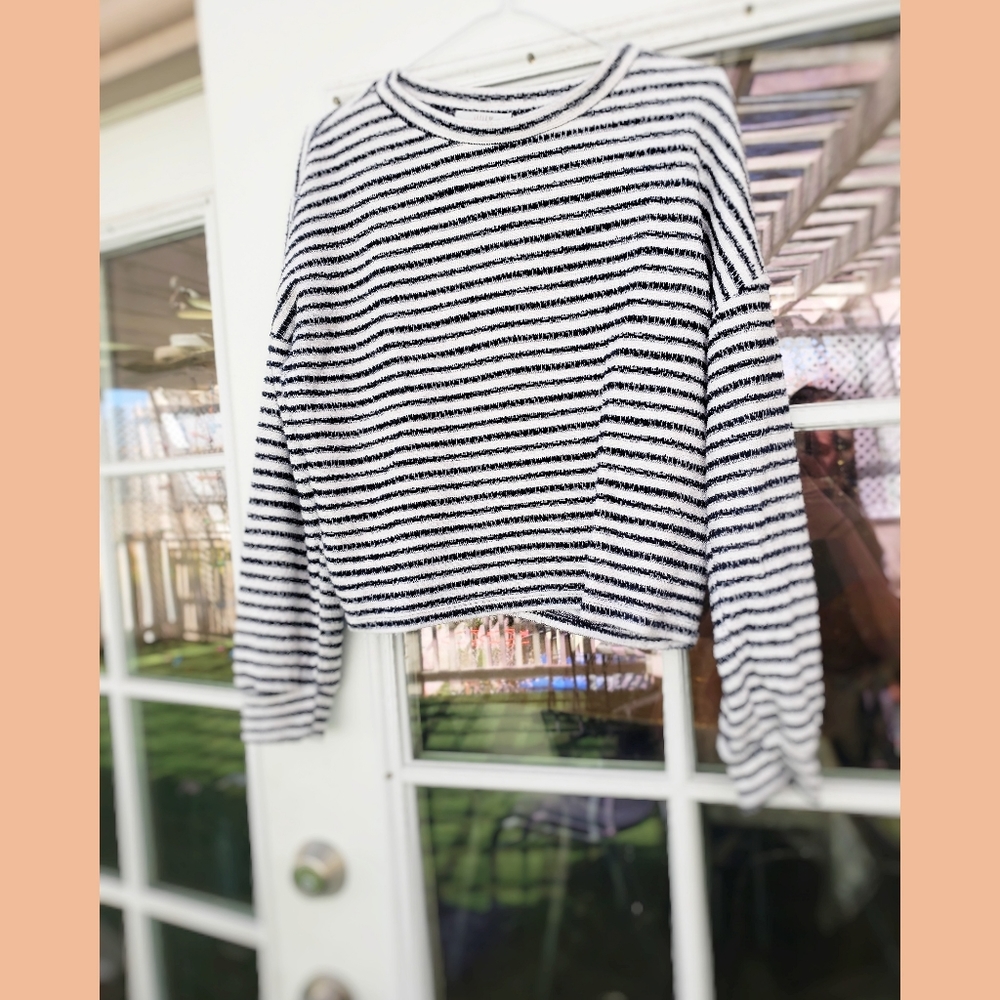 Cotton striped crop top